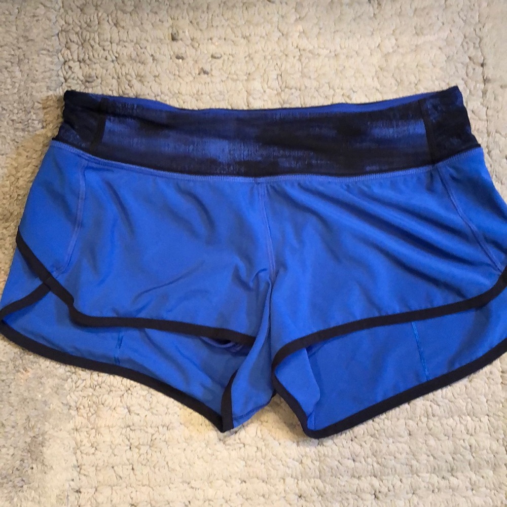 Lululemon blue running shorts